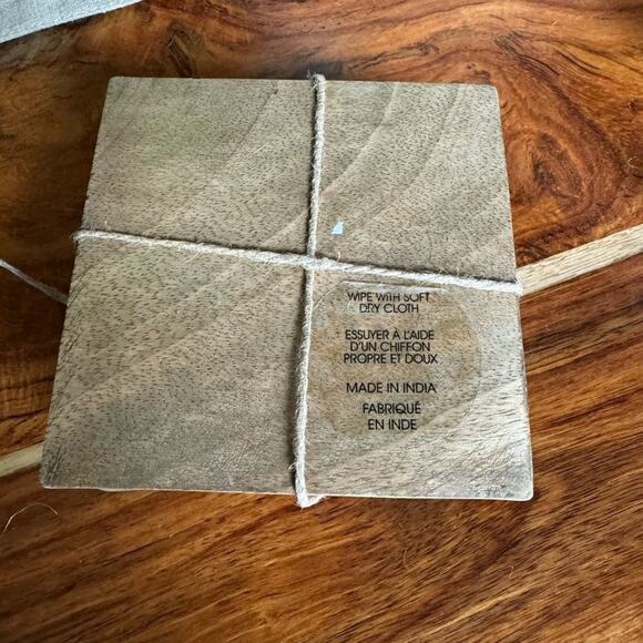 Drink Coasters Made in India Boho Rustic Tableware Coaster Set Dining - Picture 3 of 3